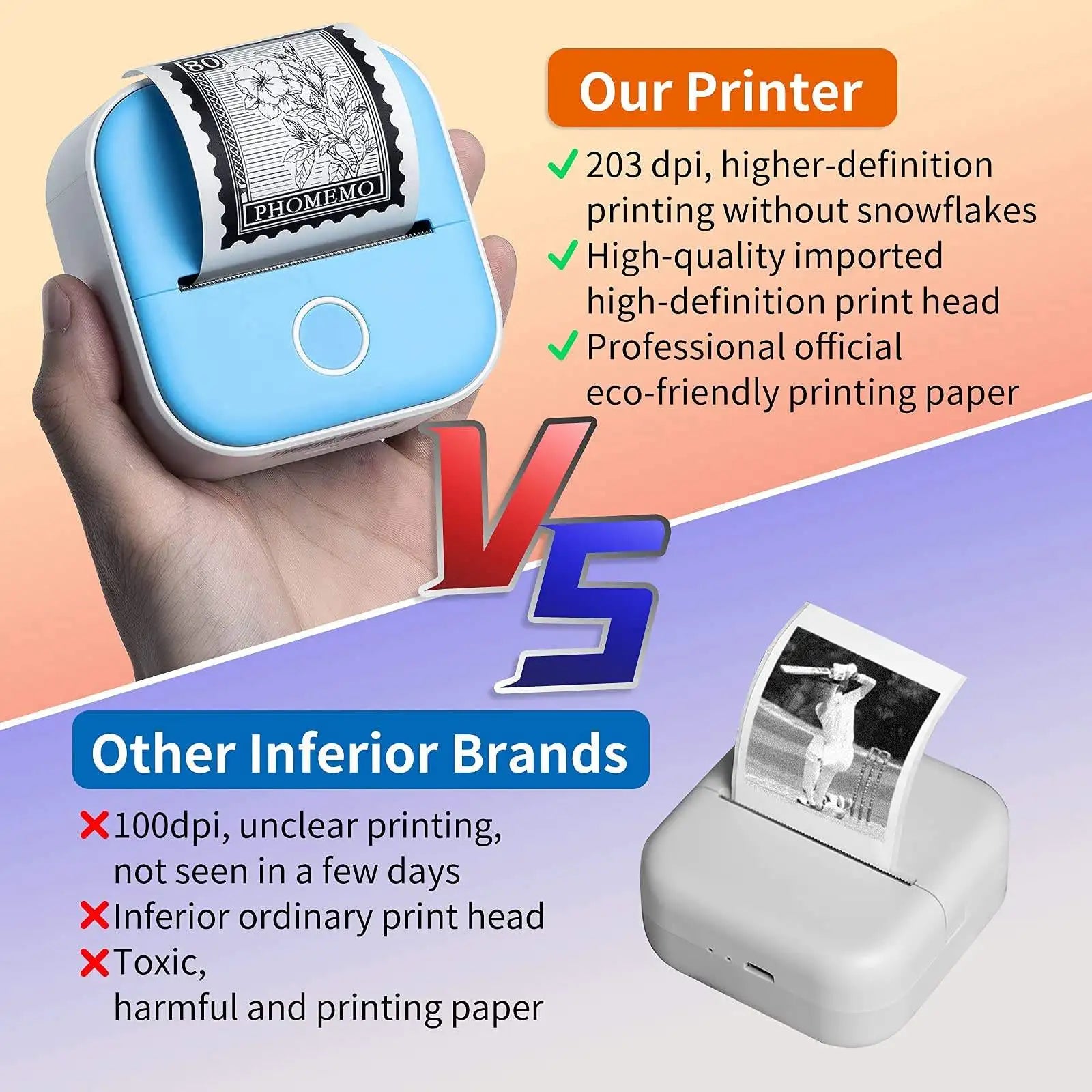 Draagbare Mini Thermal Printer